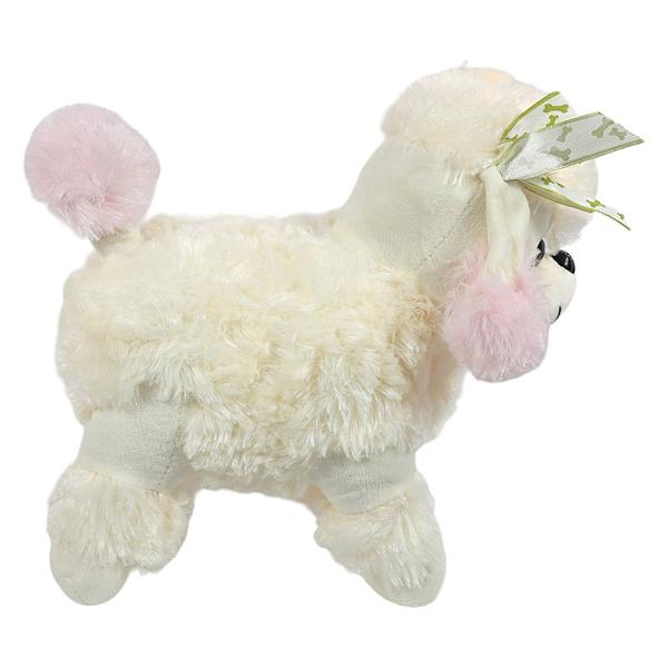 Imagem de Cachorro Pelúcia Poodle Em Pé Olho Brilhante 25Cms - Branco