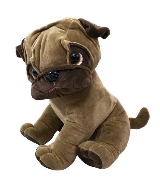 Imagem de Cachorro Pug Marrom Sentado 32cm - Pelúcia