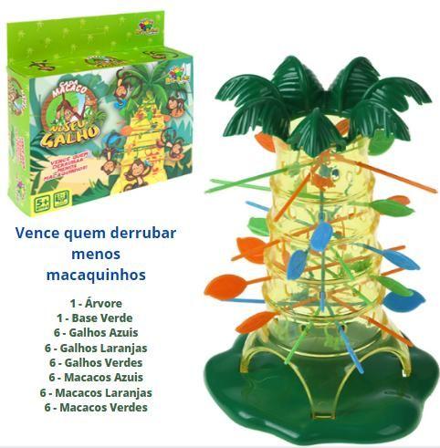 Imagem de Cada Macaco no Seu Galho Brinquedo + Navio Pirata Combo 2 Brinquedo Infantil Jogos