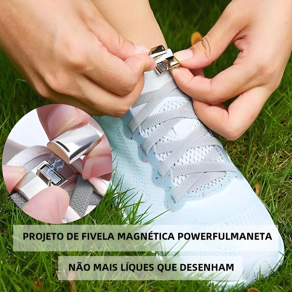 Imagem de Cadarços Magnéticos Elásticos - 2 Peças para Crianças e Adultos