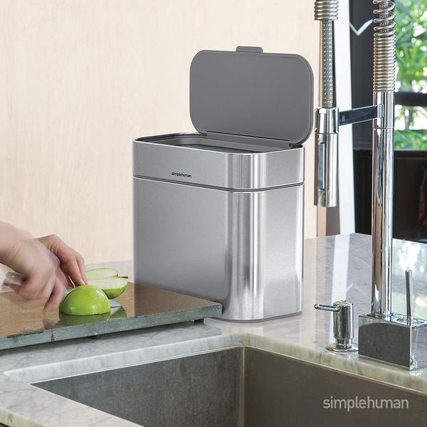 Imagem de Caddy de Adubo Destacável em Aço Inox Escovado, 4L - Simples