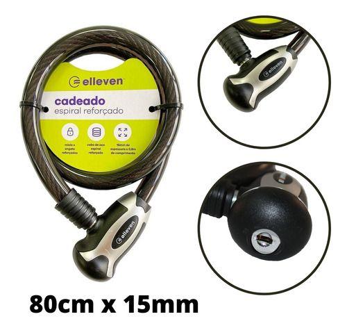 Cadeado Bike Aço Reforçado Elleven Com Chave 80cm X 15mm F109 Imagem de Cadeado Bike Aço Reforçado Elleven Com Chave 80cm X 15mm F109