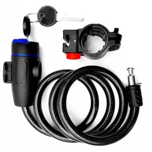 Cadeado de Cabo Antifurto para Carro/Moto - Black Watch Imagem de Cadeado de Cabo Antifurto para Carro/Moto