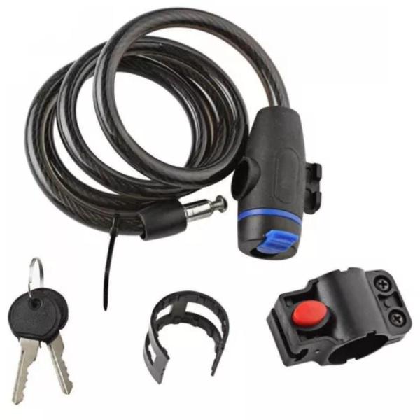 Cadeado de Cabo Antifurto para Carro/Moto - Black Watch Imagem de Cadeado de Cabo Antifurto para Carro/Moto