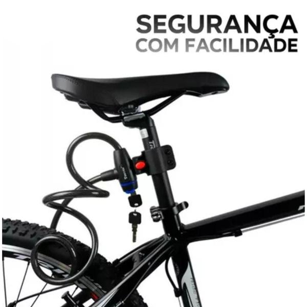 Imagem de Cadeado De Cabo Com Segredo Para Bike