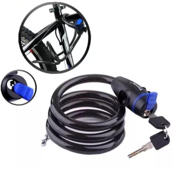 Cadeado De Cabo Para Segurança De Carro/Moto - King Imagem de Cadeado De Cabo Para Segurança De Carro/Moto