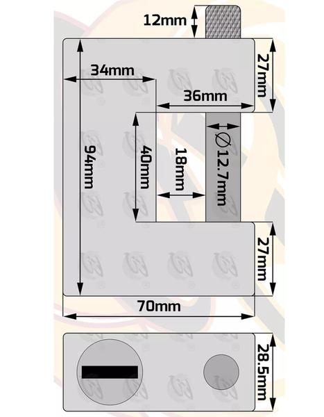 Imagem de Cadeado inquebrável grande resistente 94MM/ 5 Chaves