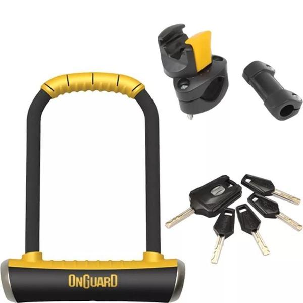 Imagem de Cadeado Trava Ulock Onguard Pitbull Ls 8002 Chave Bike Moto