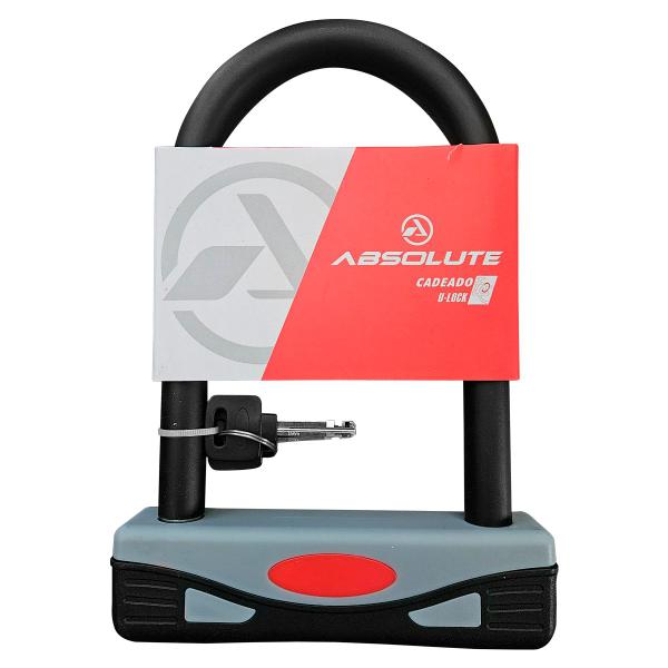 Cadeado U-Lock Mtb Speed Urban 170x245mm 2 Chaves Revestida Absolute Imagem de Cadeado U-Lock Mtb Speed Urban 170x245mm 2 Chaves Revestida Absolute