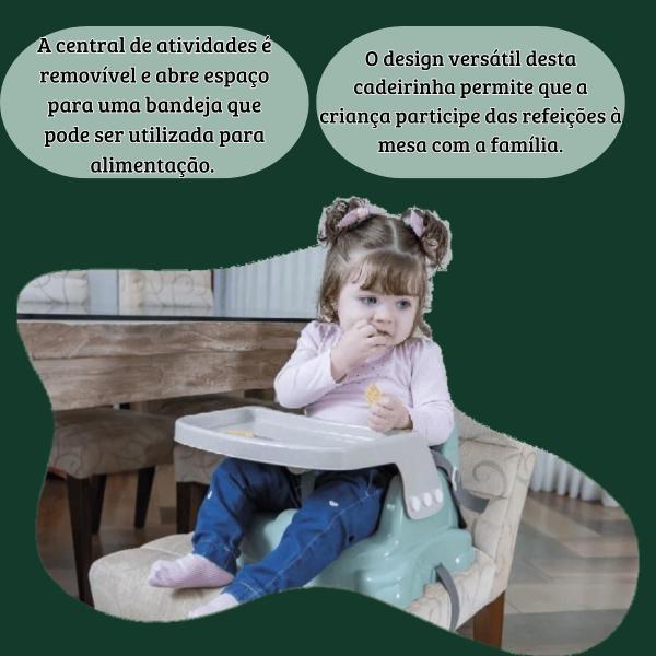 Imagem de Cadeira 2x1 Para Bebê Alimentação e Didática Infantil Cadeirão Papinha e Atividades Educativo Para Crianças