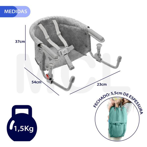 Cadeira alimentacao encaixe click n clip mkb cinza - MULTIKIDS Imagem de Cadeira alimentacao encaixe click n clip mkb cinza