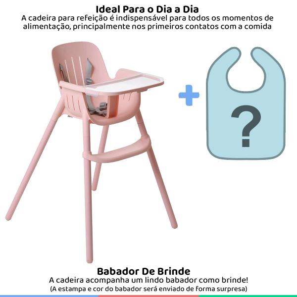 Imagem de Cadeira Alimentação Infantil de Refeição Para Bebê De 6 Meses Até 15 kg Poke Burigotto + Babador