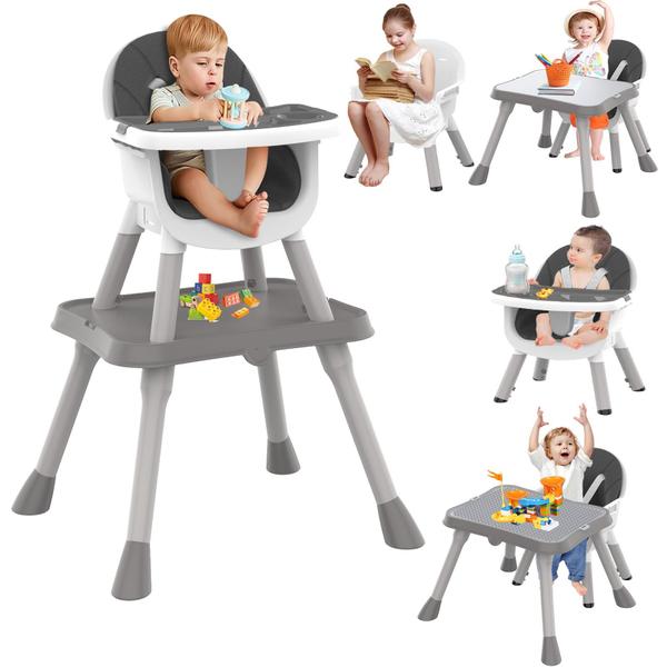 Imagem de Cadeira alta para bebês Pionevox 8 modos com conjunto de mesa e cadeiras para bebês