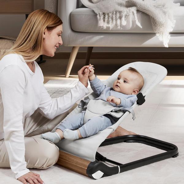 Imagem de Cadeira Baby Bouncer ToRun Comfortable Support cinza claro