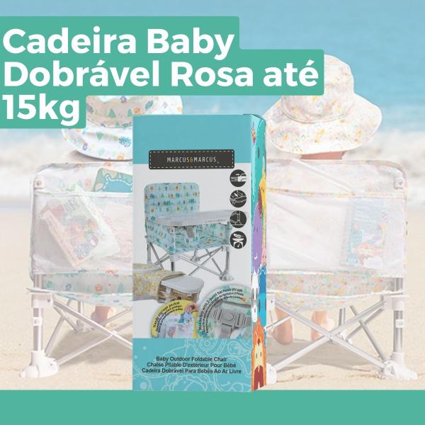 Imagem de Cadeira Baby Dobrável Rosa Garden Até 15 Kg