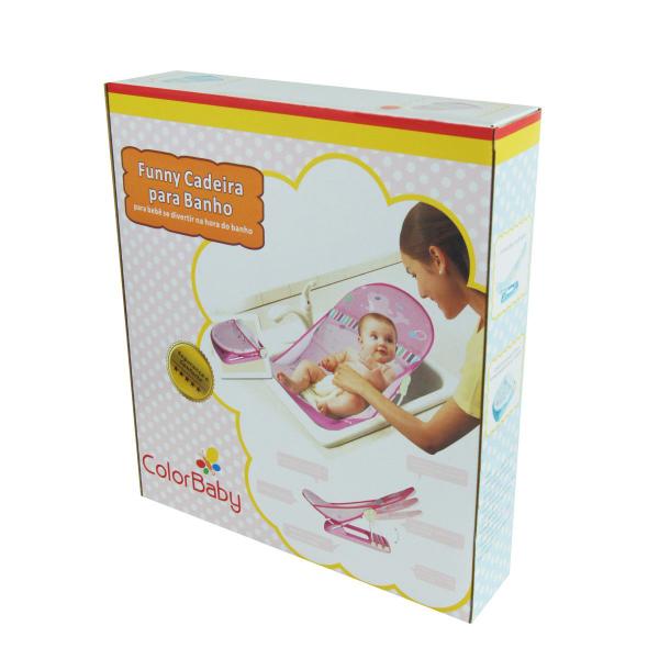 Imagem de Cadeira Banheira Infantil Bebê 9Kg Rosa + Naninha Elefante