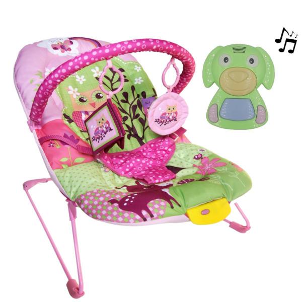 Cadeira Bebê Vibratória Descanso Rosa +Brinquedo Dog Musical - Color Baby Imagem de Cadeira Bebê Vibratória Descanso Rosa +Brinquedo Dog Musical