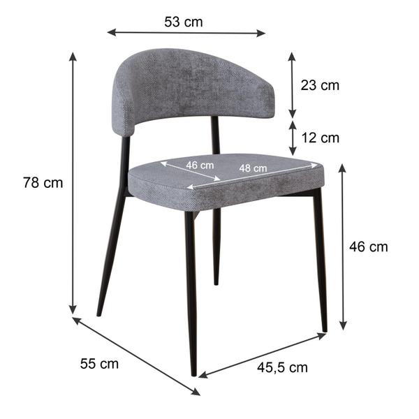 Imagem de Cadeira Bless Fixa C/4 Pés 55 X 52,5 X 77,5 cm