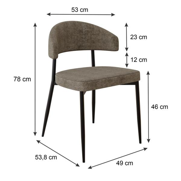 Imagem de Cadeira Bless Fixa C/4 Pés 55 X 52,5 X 77,5 cm