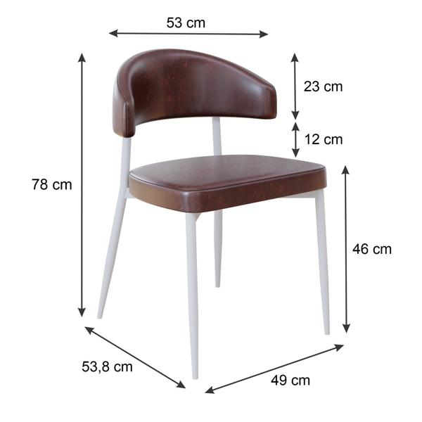 Imagem de Cadeira Bless Fixa C/4 Pés 55 X 52,5 X 77,5 cm Pés Brancos