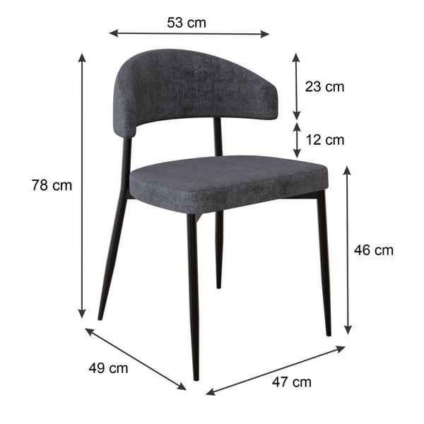 Imagem de Cadeira Bless Fixa com 4 Pés 55 X 52,5 X 77,5 Cm com 1 Unidade