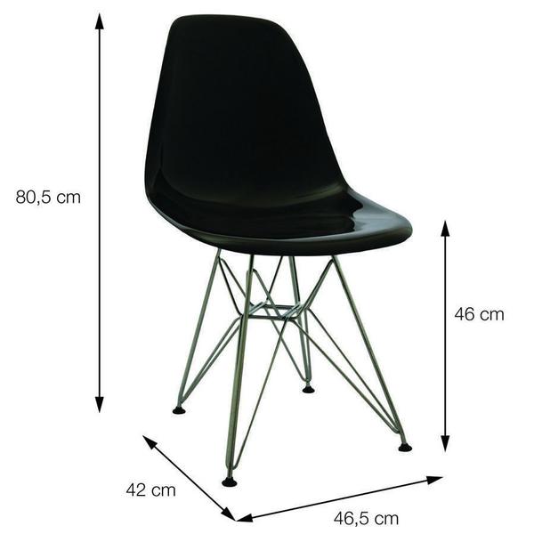 Imagem de Cadeira Boxbit Dkr Eames Base Cromada ul Marinho