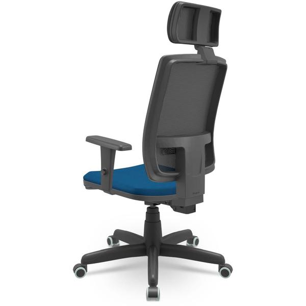 Imagem de Cadeira Brizza Presidente Com Apoio Braços 3D PP BackPlax Plaxmetal NR-17 Ergonômica