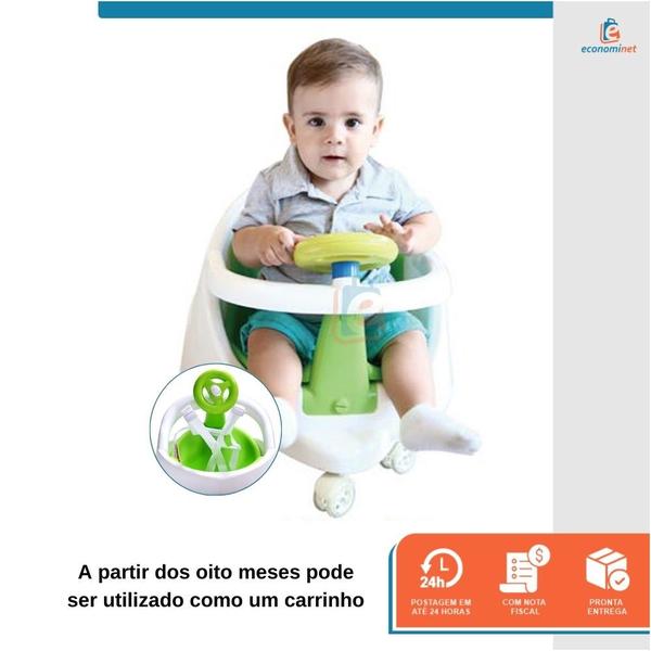 Imagem de Cadeira Cadeirão de Alimentação de Bebê Infantil Comer Refeição Booster Brinquedo Carrinho 4 em 1 Lily Verde