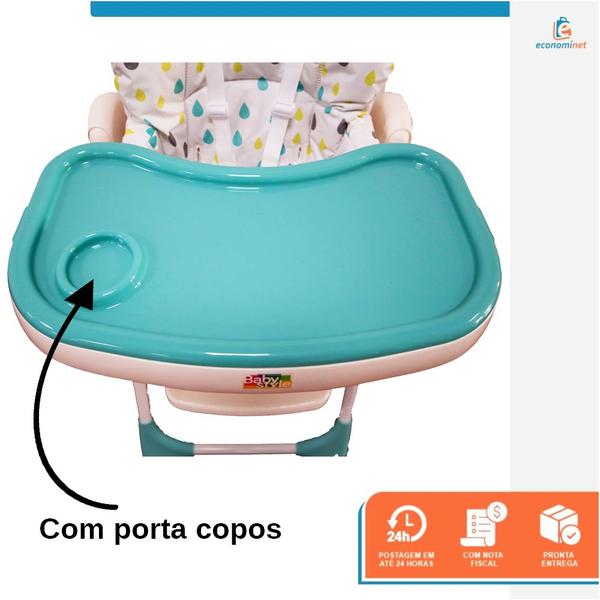 Imagem de Cadeira Cadeirão de Alimentação Refeição Bebê Infantil Conforto Segurança Impactus