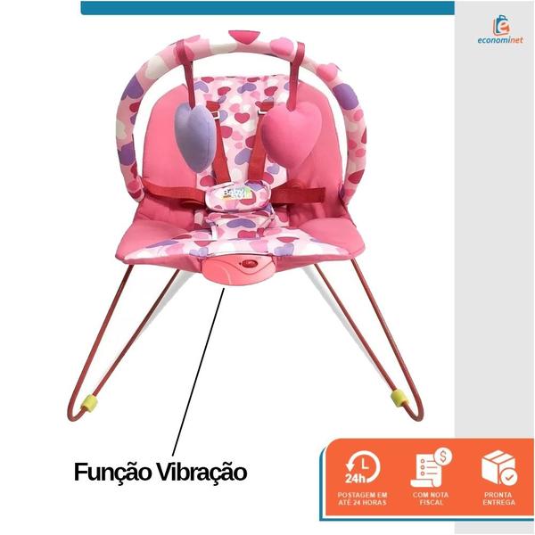 Imagem de Cadeira Cadeirinha de Descanso Vibratória Bebê Musical com Brinquedos até 11kg Lite