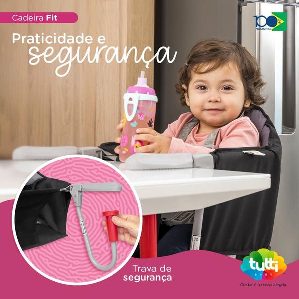 Imagem de Cadeira Cadeirinha De Refeição Alimentação Infantil Bebê Para Mesa Fit Tutti Baby Introdução Alimentar