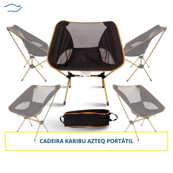 Imagem de Cadeira Camping Desmontável Azteq Karibu 100Kg Portatil