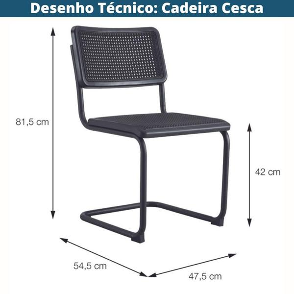 Imagem de Cadeira Cesca Polipropileno Branco Simulando Palha Bege Base Fixa em Aço Pintado Preto