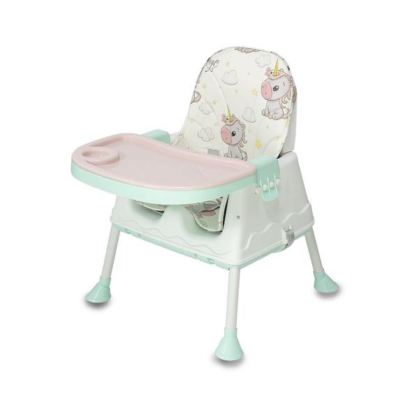 Imagem de Cadeira de Alimentação Alta Unicórnio Bebê Multifuncional Infantil Multmaxx com Assento Acolchoado até 24Kg