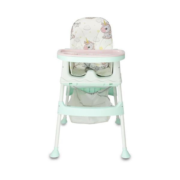Imagem de Cadeira de Alimentação Bebê Multifuncional Multmaxx Infantil Acolchoada Ajustável até 24Kgs Unicórnio