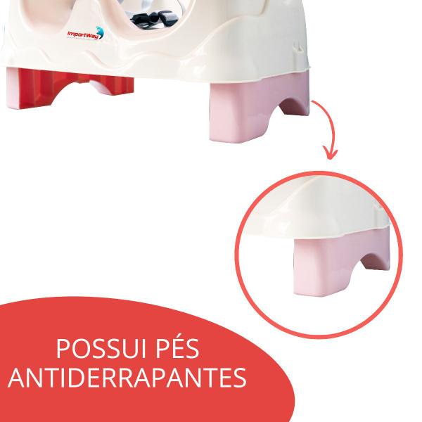 Imagem de Cadeira de Alimentação Bebê Portátil Cadeirinha Assento Refeição Booster Menina Rosa Brinqway Bw-096