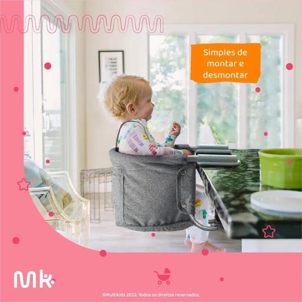 Imagem de Cadeira de Alimentação de Encaixe em Mesa 6M-15KG Multikids Baby Click N' Clip Azul