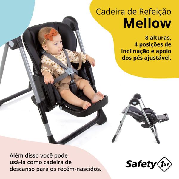 Imagem de Cadeira De Alimentação Infantil Mellow Safety 1St Black