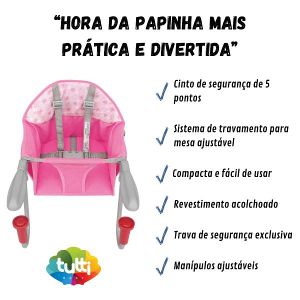 Imagem de Cadeira de Alimentação Portátil Compacta P/ Bebê Tutti Baby