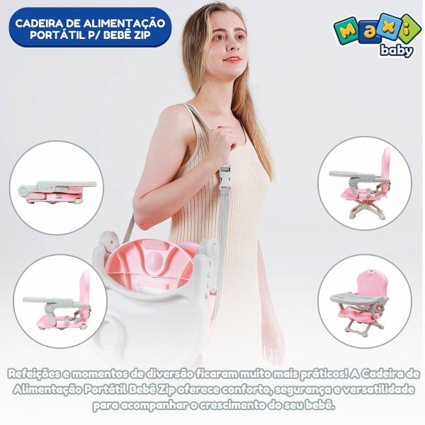 Imagem de Cadeira De Alimentação Portátil P/ Bebê Zip - Maxi Baby 