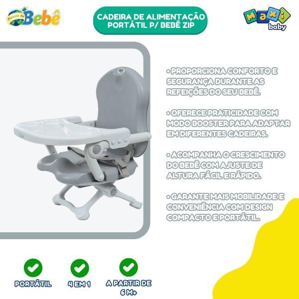 Imagem de Cadeira De Alimentação Portátil P/ Bebê Zip - Maxi Baby 