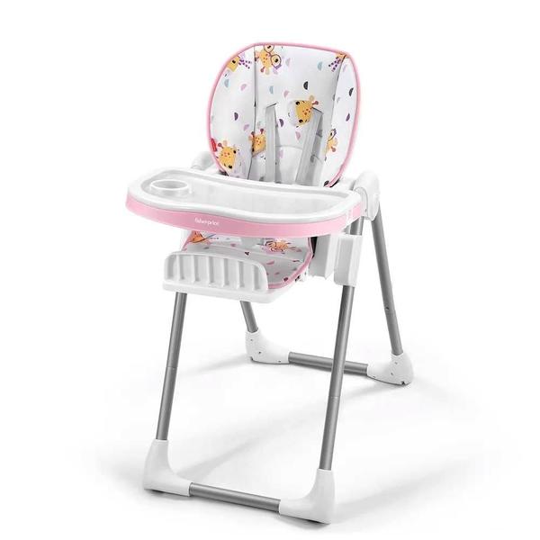 Imagem de Cadeira De Alimentação Rosa Para Bebê Fisher Price BB314