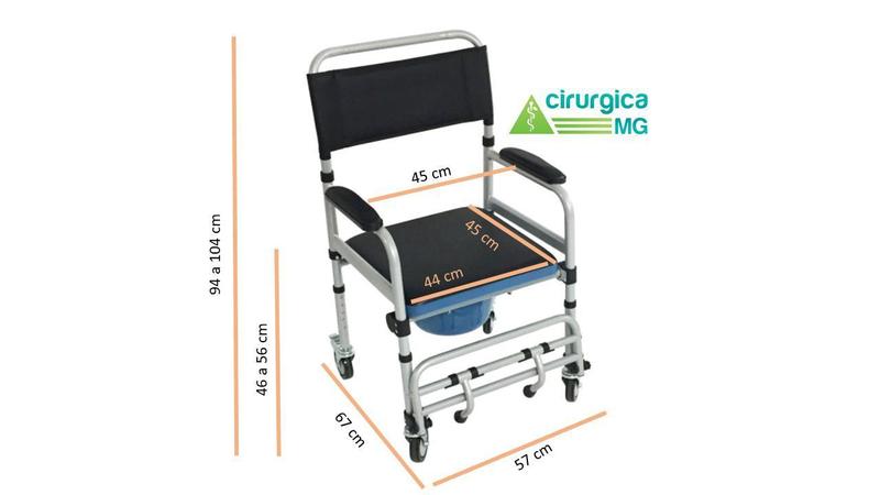 Imagem de Cadeira De Banho Obeso 160 Kg- FST 7702 PLUS - Zimedical