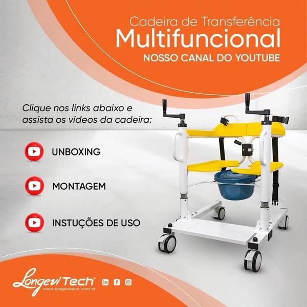 Cadeira de banho para pacientes com mobilidade reduzida longevitech Imagem de Cadeira de banho para pacientes com mobilidade reduzida longevitech
