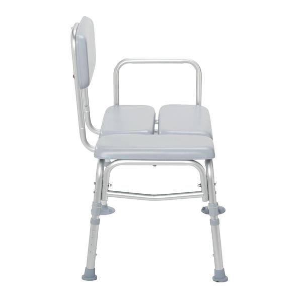 Imagem de Cadeira de chuveiro Drive Medical 12005KD-1 acolchoada cinza