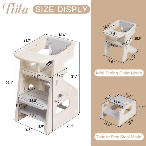 Imagem de Cadeira de criança Tiita, almofada alta de alimentação multifuncional