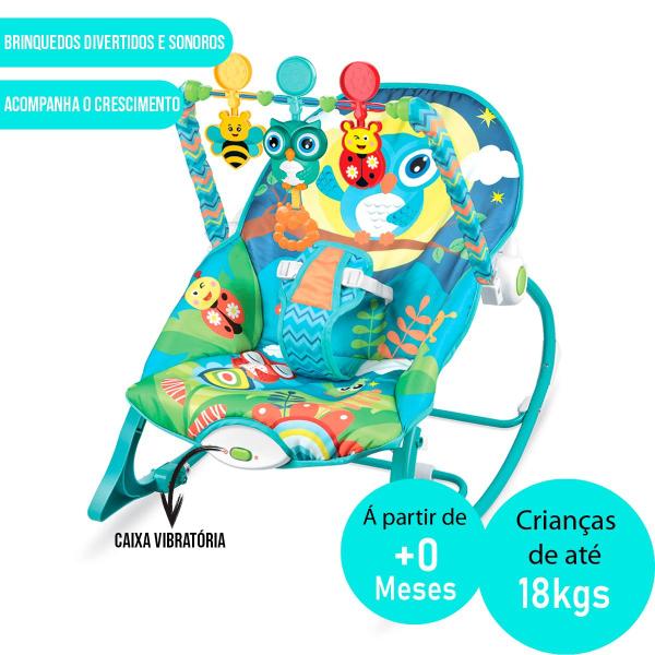 Imagem de Cadeira de Descanso e Balanço Funtime Maxibaby 18kgs Coruja