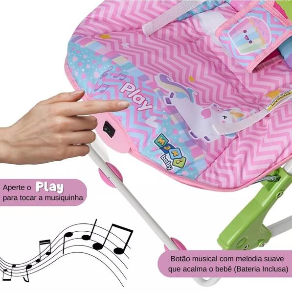 Imagem de Cadeira de Descanso e Balanço Infantil Vibratória e Musical Flex Magic até 18kg - Maxi Baby