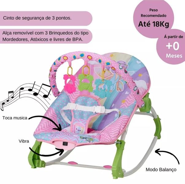 Imagem de Cadeira de Descanso e Balanço para Bebê Flex Magic Musical e Vibratória até 18kg - Maxi Baby