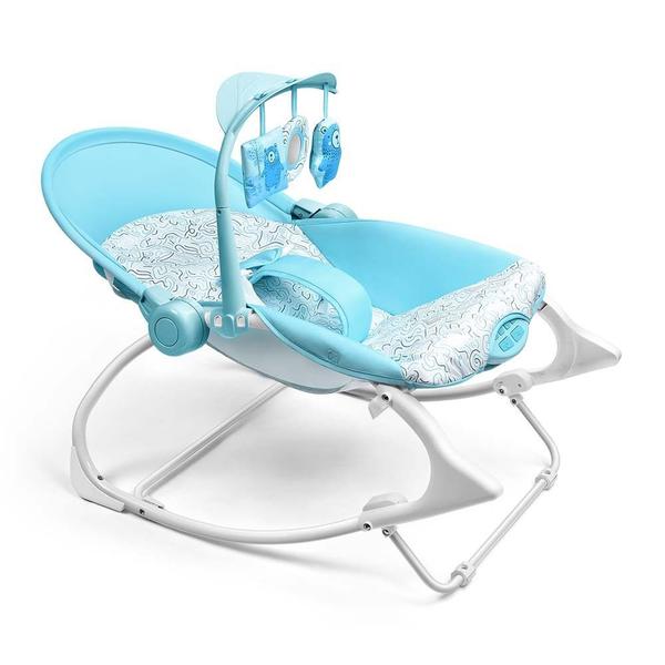 Imagem de Cadeira de Descanso e Balanço Seasons 0-18kgs Azul Multikids Baby - BB215